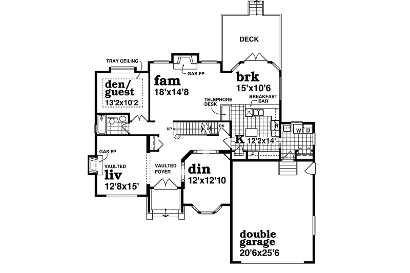 Dream House Plan - Floor Plan - Main Floor for Country House Plan #47-933 - 4 bed, 3 bath