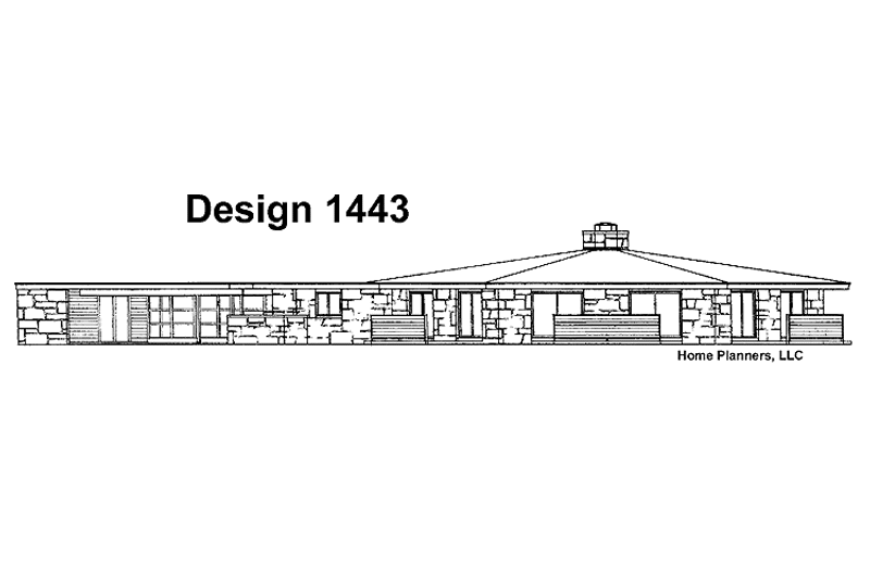 Home Plan - Exterior - Rear Elevation for Contemporary House Plan #72-531 - 6 bed, 2.5 bath