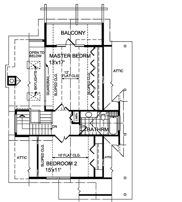 Architectural House Design - Traditional Floor Plan - Upper Floor Plan #118-149