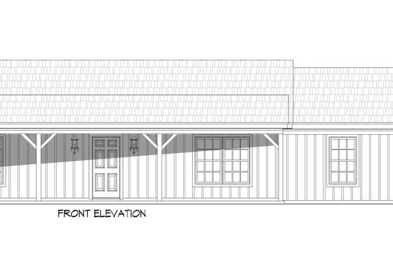 Exterior - Front Elevation 3 for Cottage House Plan #932-328 - 2 bed, 1 bath