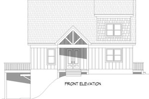 Exterior - Front Elevation 3 for Southern House Plan #932-887 - 3 bed, 2.5 bath