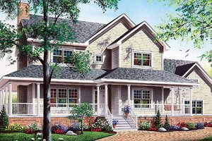 Country Exterior - Front Elevation Plan #23-369