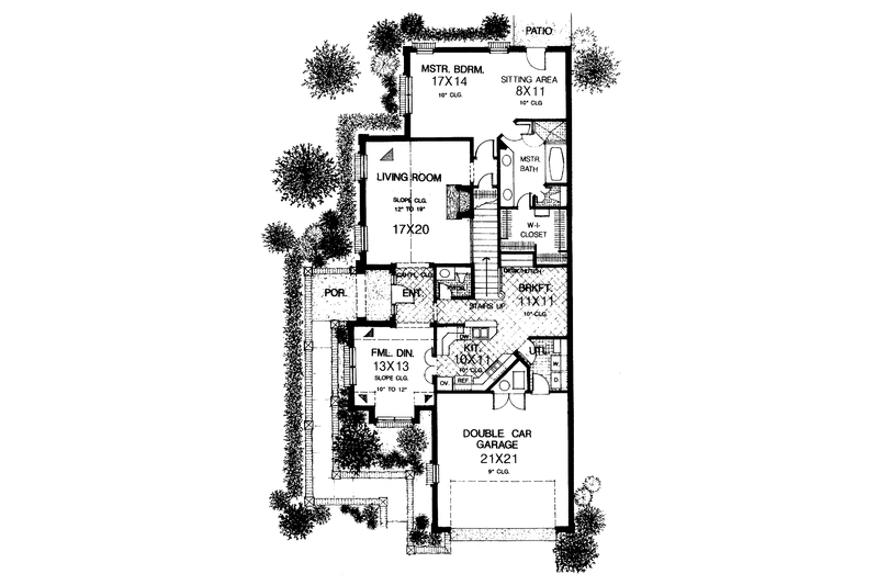 Home Plan - Floor Plan - Main Floor for Traditional House Plan #310-1093 - 3 bed, 2.5 bath