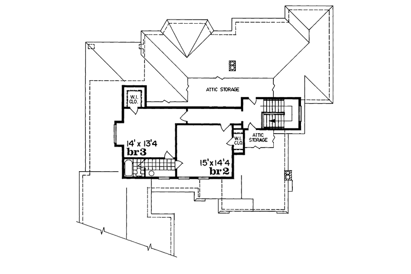 Home Plan - Floor Plan - Upper Floor for Traditional House Plan #47-775 - 3 bed, 2 bath