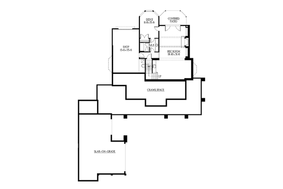 Floor Plan - Lower Floor for Country House Plan #132-516 - 5 bed, 4.5 bath