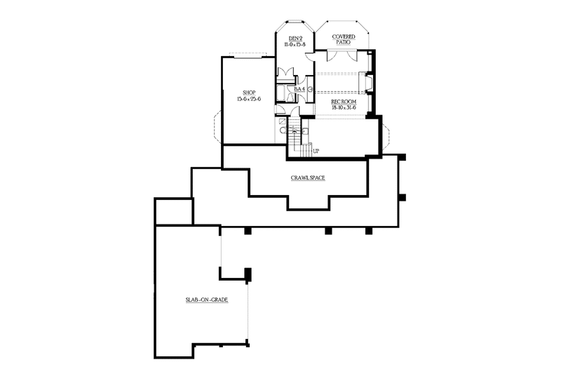 House Plan Design - Floor Plan - Lower Floor for Country House Plan #132-516 - 5 bed, 4.5 bath