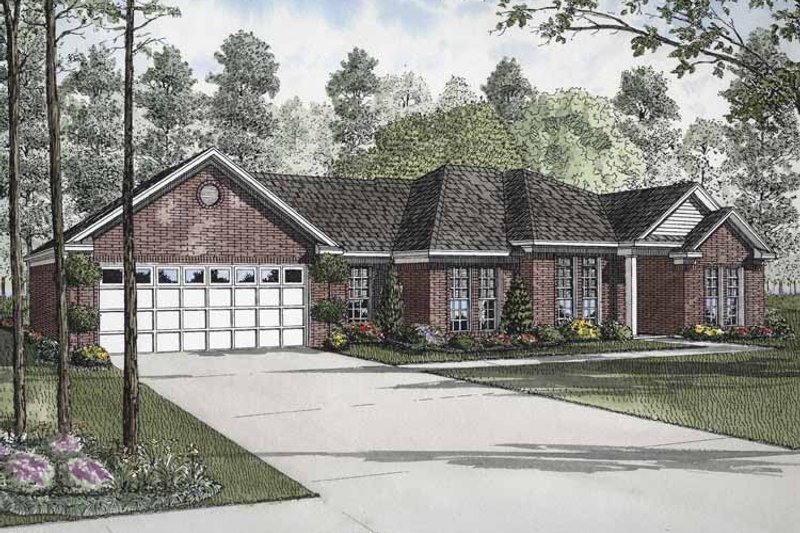Dream House Plan - Exterior - Front Elevation 3 for Ranch House Plan #17-2836 - 3 bed, 2 bath