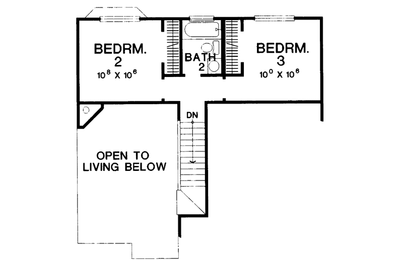 Dream House Plan - Floor Plan - Upper Floor for Country House Plan #472-21 - 3 bed, 2.5 bath