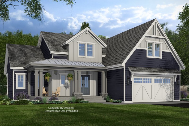Dream House Plan - Craftsman Exterior - Front Elevation Plan #51-1421