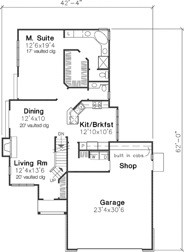 House Plan Design - Craftsman Floor Plan - Main Floor Plan #320-532