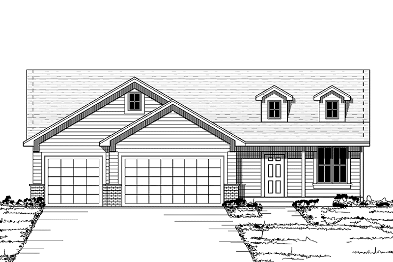 Dream House Plan - Exterior - Front Elevation 3 for European House Plan #51-617 - 3 bed, 3 bath