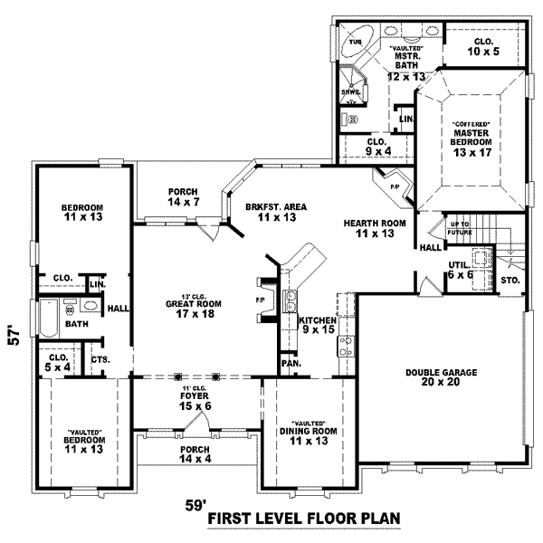 European Floor Plan - Main Floor Plan #81-1518