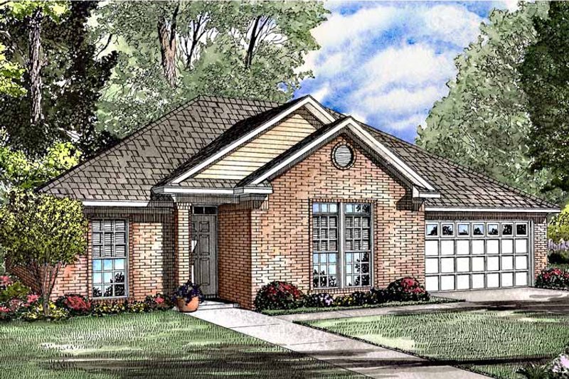 Architectural House Design - Exterior - Front Elevation 3 for Ranch House Plan #17-2978 - 3 bed, 2 bath