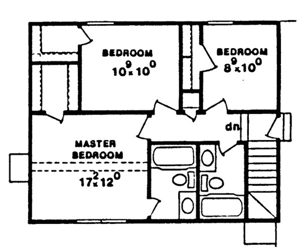 Home Plan - Colonial Floor Plan - Upper Floor Plan #405-226