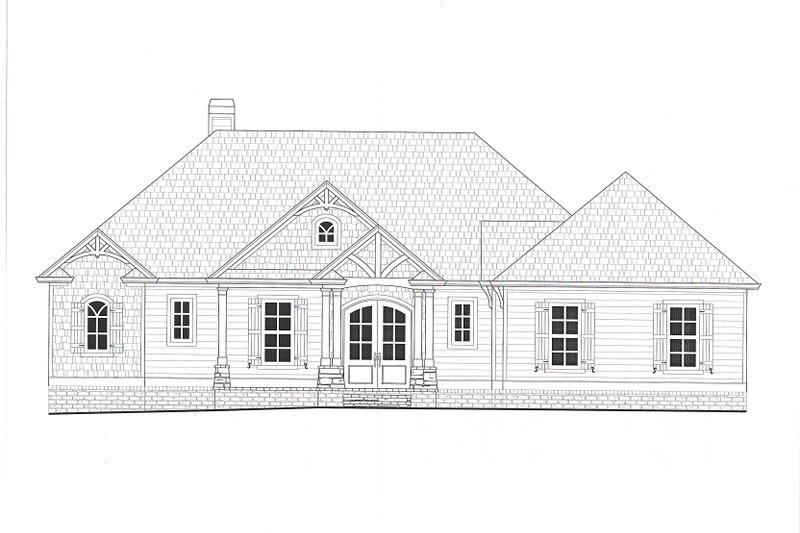 Dream House Plan - Exterior - Other Elevation 3 for Craftsman House Plan #437-128 - 3 bed, 3.5 bath