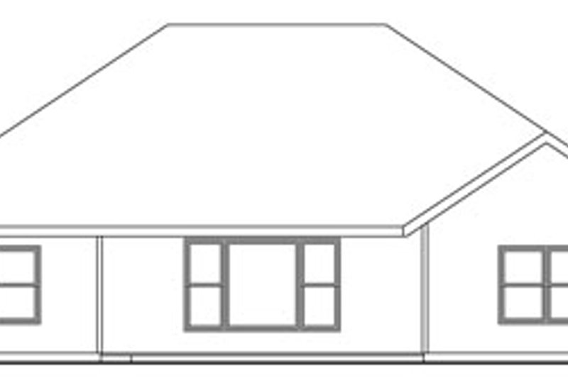 Home Plan - Exterior - Rear Elevation for Craftsman House Plan #124-765 - 3 bed, 2 bath