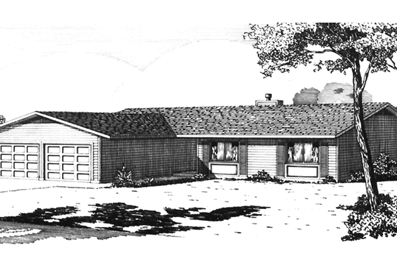House Plan Design - Ranch Exterior - Front Elevation Plan #320-1346