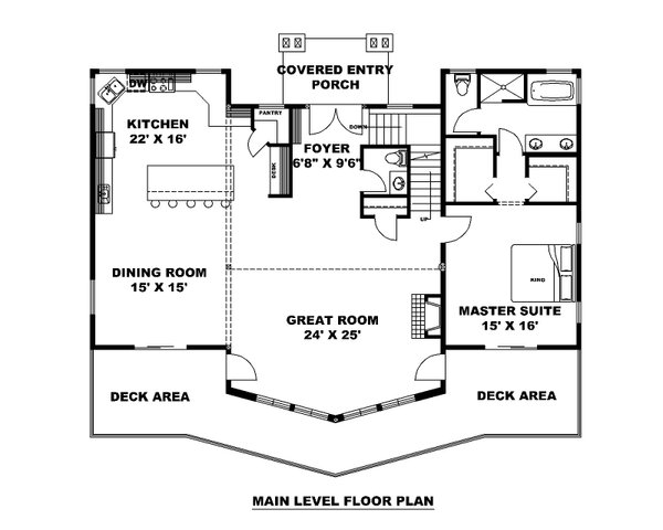 Dream House Plan - Farmhouse Floor Plan - Main Floor Plan #117-951