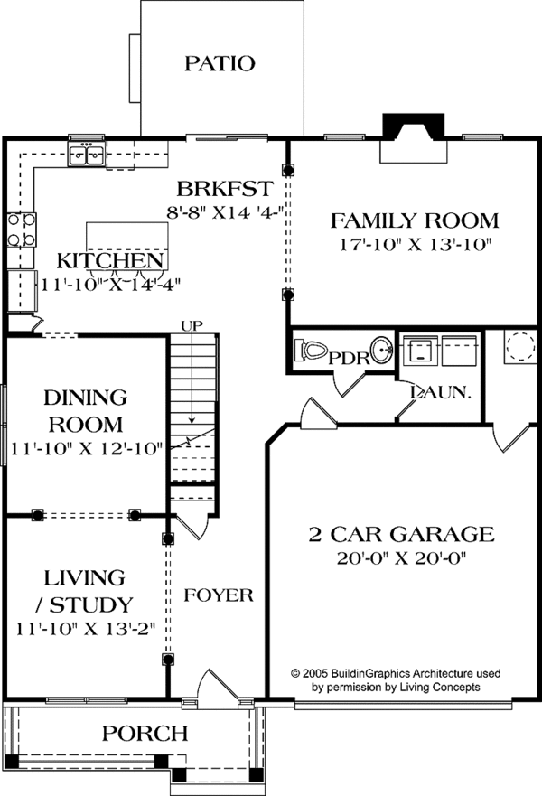 Dream House Plan - Traditional Floor Plan - Main Floor Plan #453-528