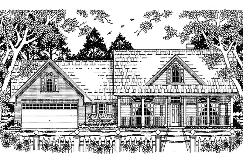 Dream House Plan - Country Exterior - Front Elevation Plan #42-457