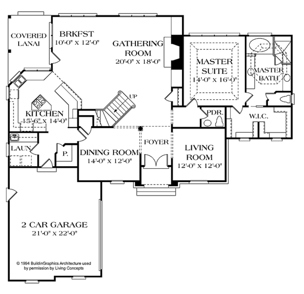 Dream House Plan - European Floor Plan - Main Floor Plan #453-391