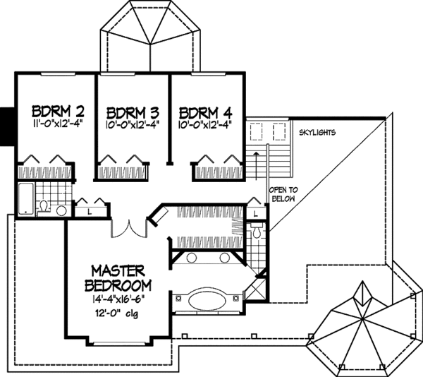 Architectural House Design - Country Floor Plan - Upper Floor Plan #320-938