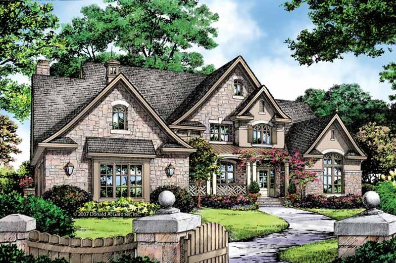 Dream House Plan - European Exterior - Front Elevation Plan #929-870