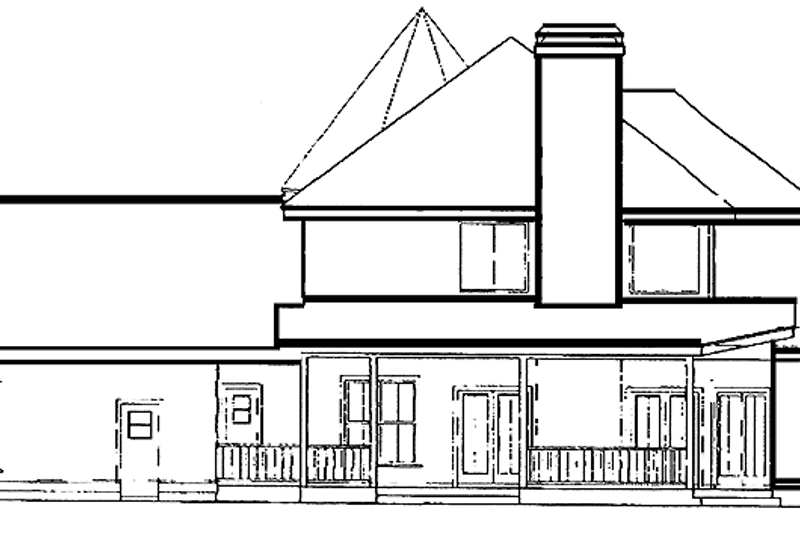 Home Plan - Exterior - Rear Elevation for Victorian House Plan #417-679 - 3 bed, 2.5 bath