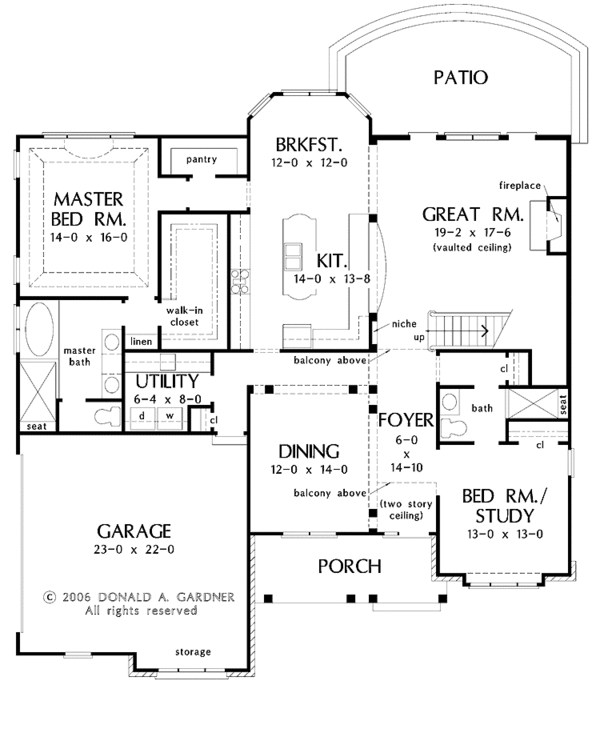 Dream House Plan - Traditional Floor Plan - Main Floor Plan #929-820