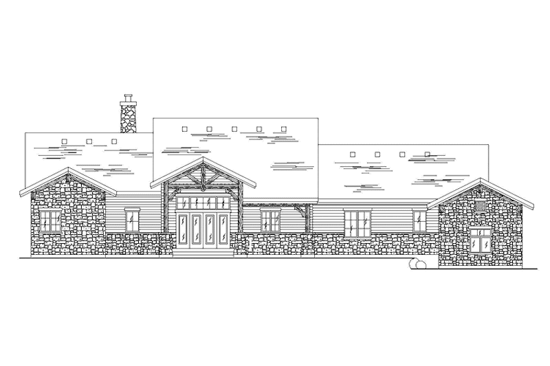 Architectural House Design - Exterior - Rear Elevation for Craftsman House Plan #945-127 - 2 bed, 2 bath
