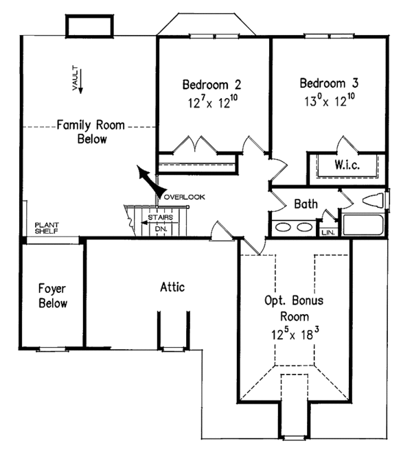 House Plan Design - Country Floor Plan - Upper Floor Plan #927-934
