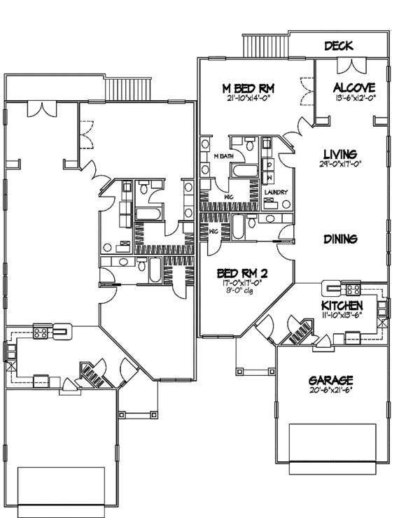 Dream House Plan - Ranch Floor Plan - Main Floor Plan #320-966