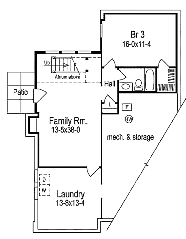Home Plan - Cottage Floor Plan - Lower Floor Plan #57-311