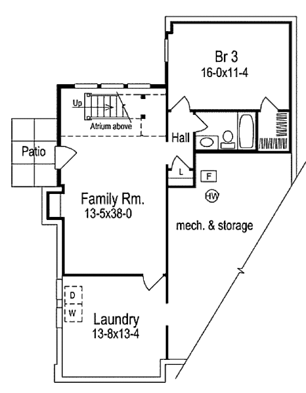Cottage Floor Plan - Lower Floor Plan #57-311