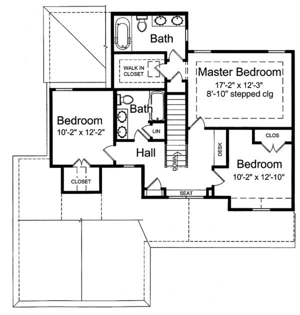 Dream House Plan - Country Floor Plan - Upper Floor Plan #46-817