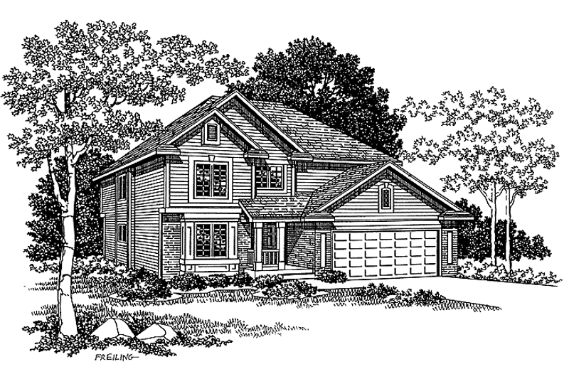 Home Plan - Traditional Exterior - Front Elevation Plan #70-1359