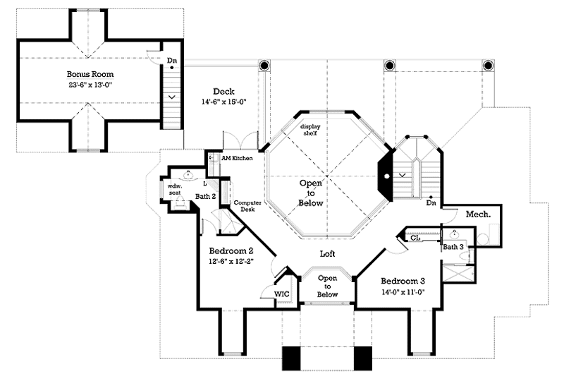 Architectural House Design - Floor Plan - Upper Floor for Country House Plan #930-240 - 3 bed, 3.5 bath