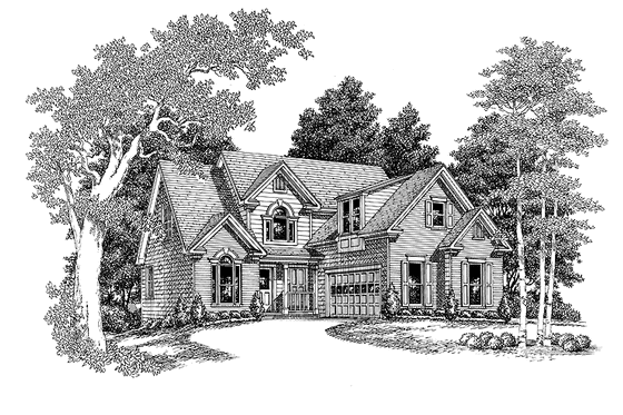 Exterior - Front Elevation 3 for Traditional House Plan #927-207 - 3 bed, 2.5 bath