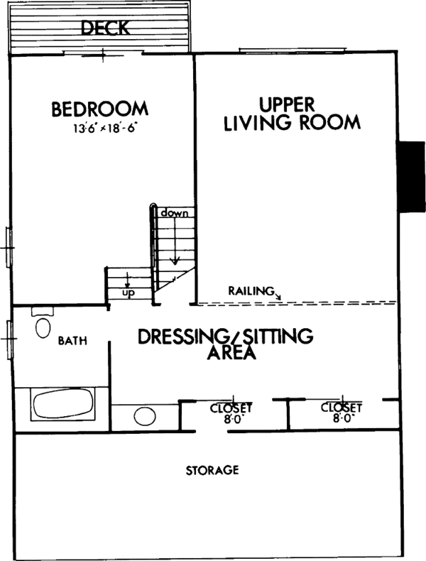 Home Plan - Contemporary Floor Plan - Upper Floor Plan #320-821
