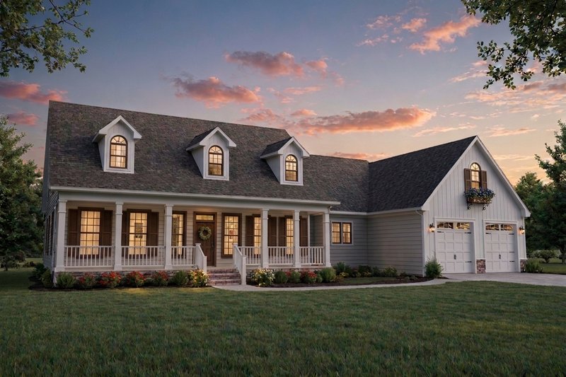 Dream House Plan - Exterior - Front Elevation 2 for Ranch House Plan #21-656 - 3 bed, 3 bath