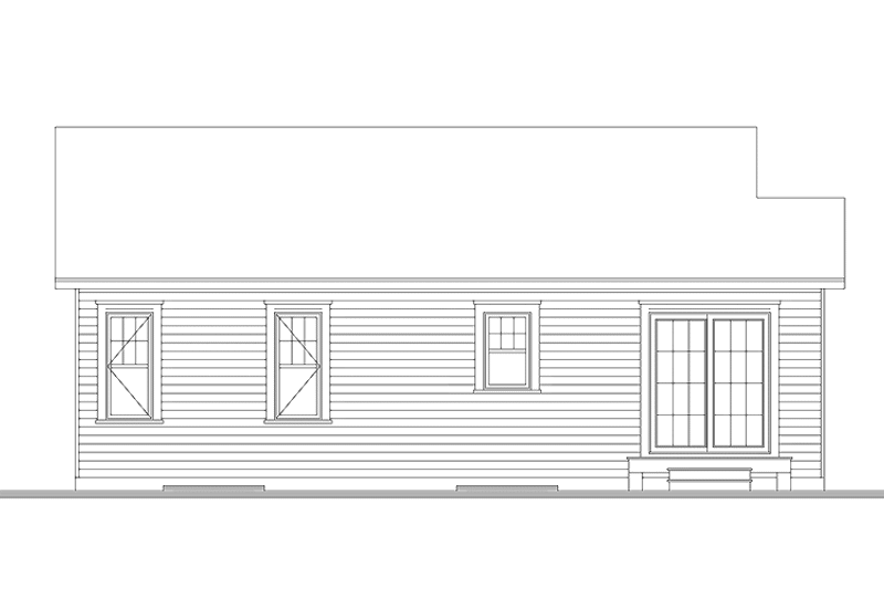 Dream House Plan - Exterior - Rear Elevation for Traditional House Plan #23-2520 - 2 bed, 1 bath