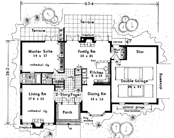 Dream House Plan - Traditional Floor Plan - Main Floor Plan #3-338