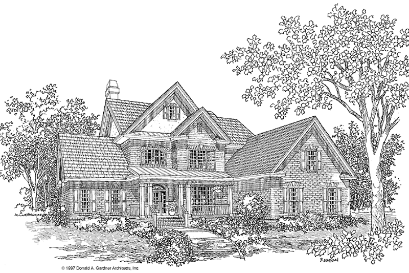 Dream House Plan - Country Exterior - Front Elevation Plan #929-324