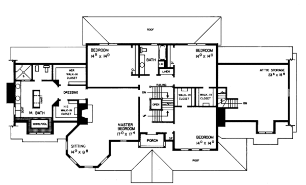 House Plan Design - Victorian Floor Plan - Upper Floor Plan #72-897