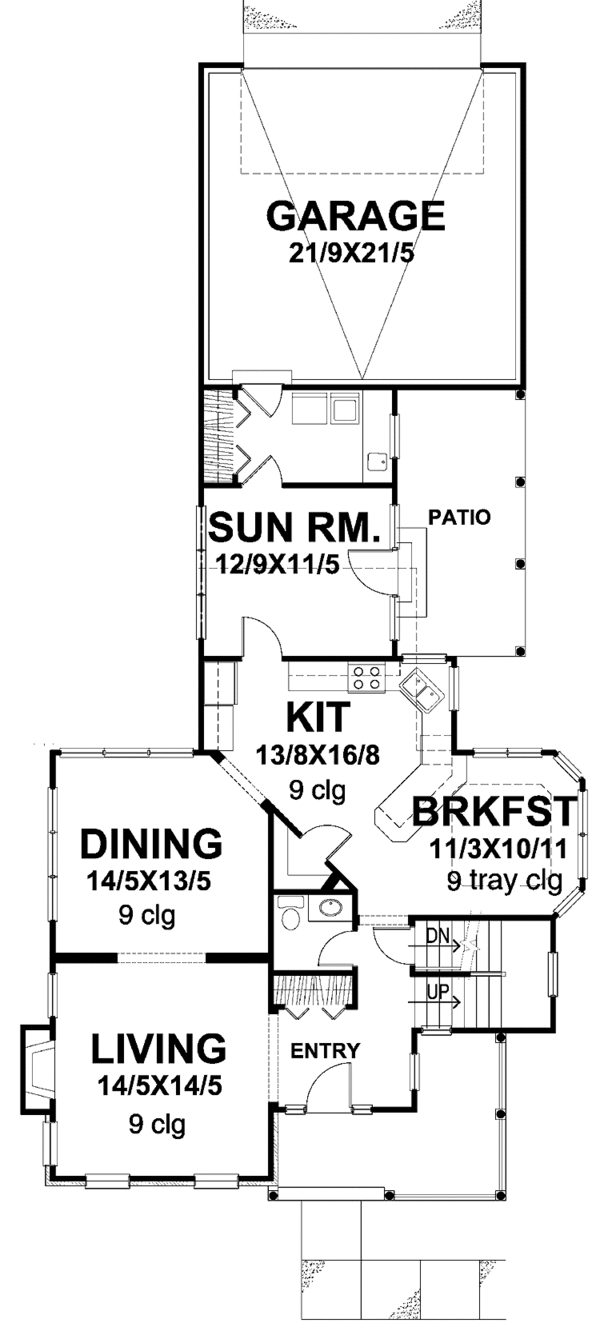 House Plan Design - Country Floor Plan - Main Floor Plan #320-842