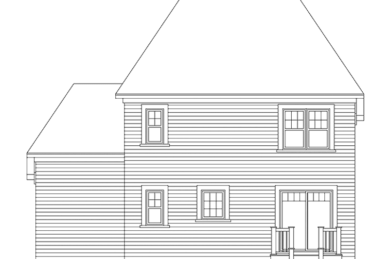 Dream House Plan - Exterior - Rear Elevation for European House Plan #23-2504 - 3 bed, 1.5 bath