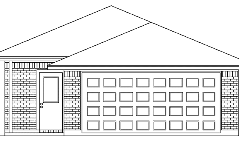 Home Plan - Exterior - Rear Elevation for Ranch House Plan #84-658 - 3 bed, 2 bath