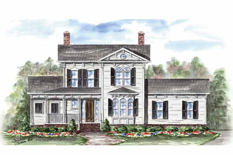 Home Plan - Exterior - Front Elevation 3 for Victorian House Plan #54-325 - 4 bed, 3.5 bath