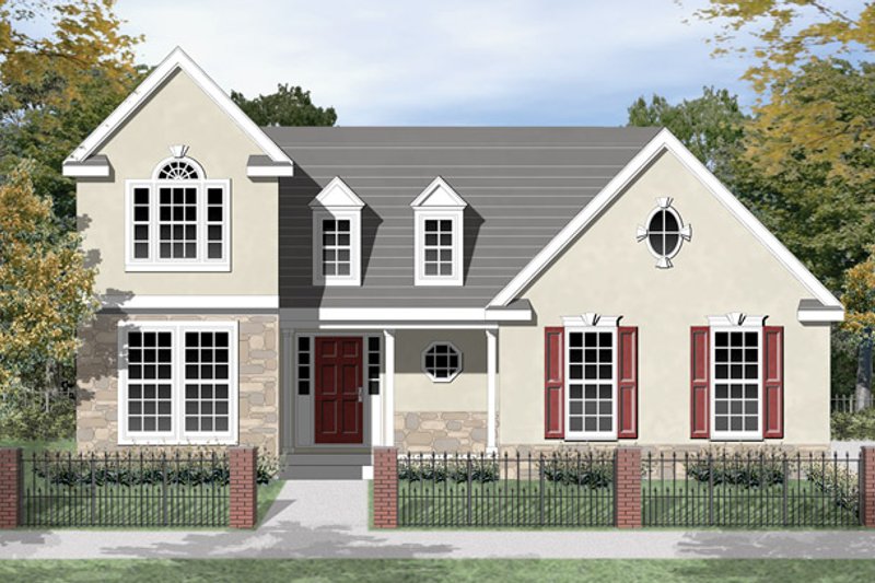 Home Plan - Colonial Exterior - Front Elevation Plan #1053-32