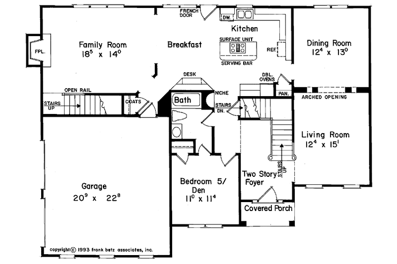Home Plan - Floor Plan - Main Floor for Mediterranean House Plan #927-71 - 5 bed, 4 bath